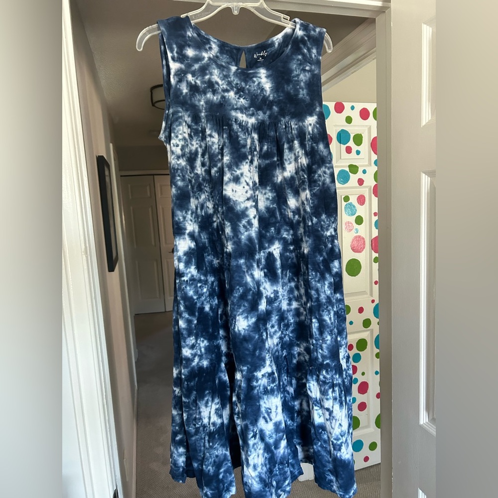 Tie dye high neck sundress